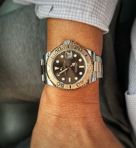 yacht master on wrist